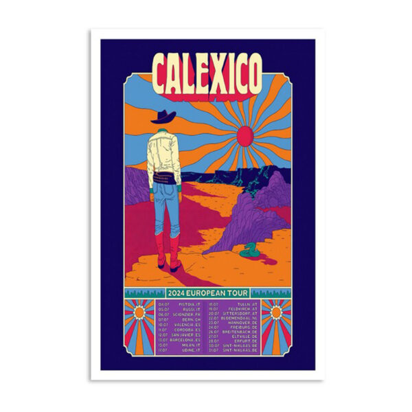 Calexico 2024 European Tour Poster