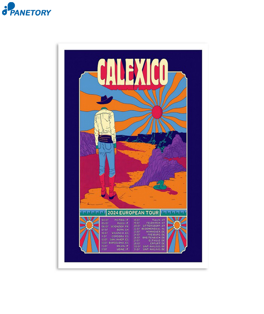 Calexico 2024 European Tour Poster 2 Calexico 2024 European Tour Poster