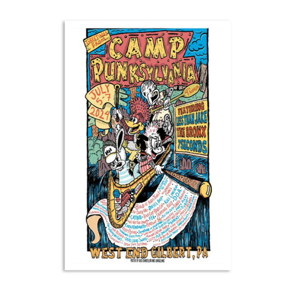Camp Punksylvania West End Gilbert Pa July 5-7 2024 Poster