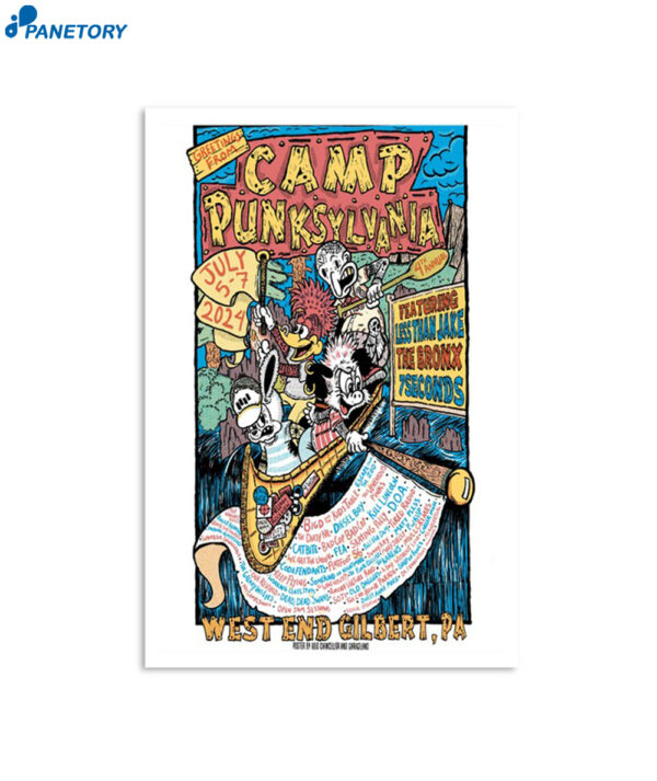 Camp Punksylvania West End Gilbert Pa July 5-7 2024 Poster