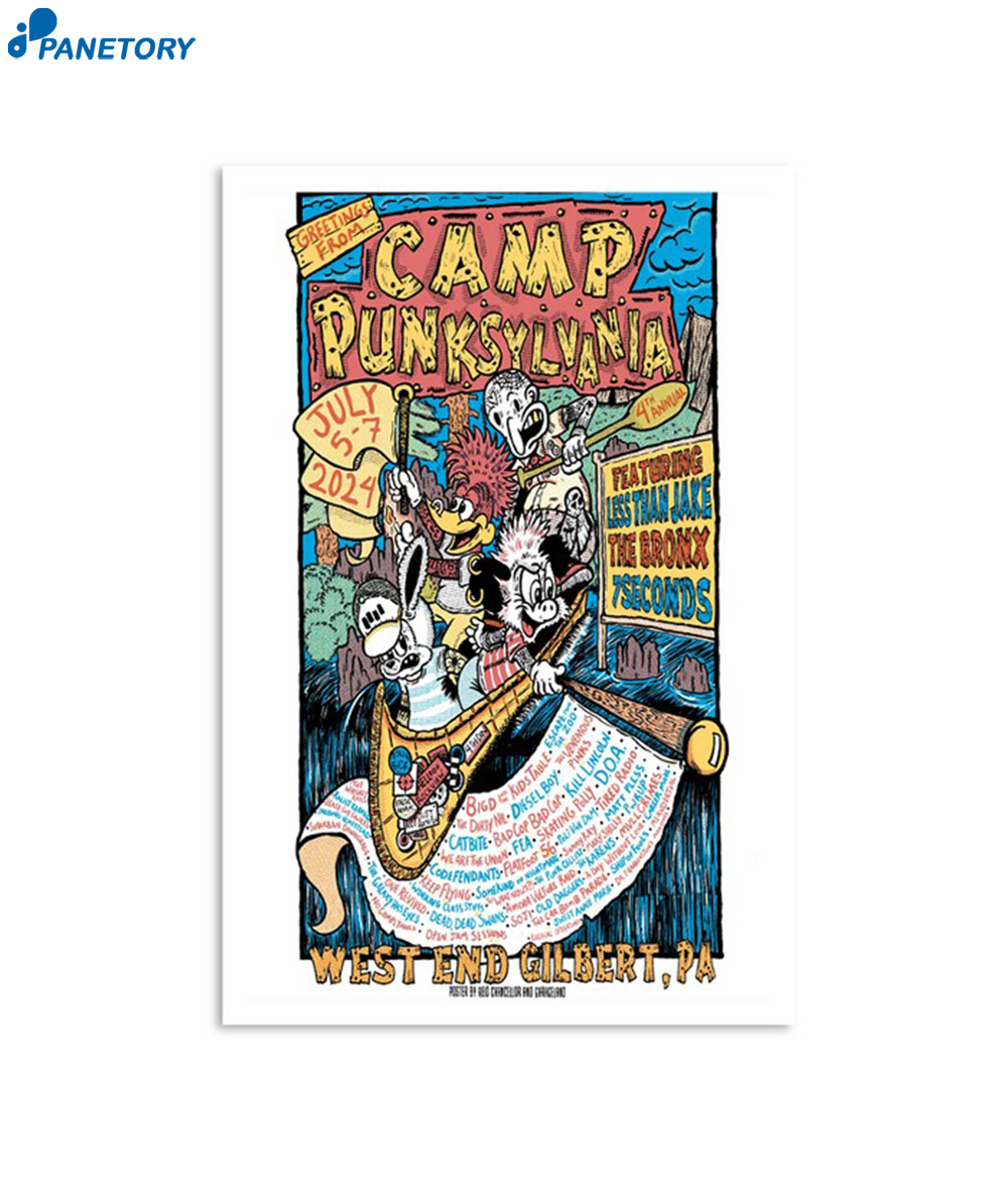 Camp Punksylvania West End Gilbert Pa July 5-7 2024 Poster 2 Camp Punksylvania West End Gilbert Pa July 5-7 2024 Poster
