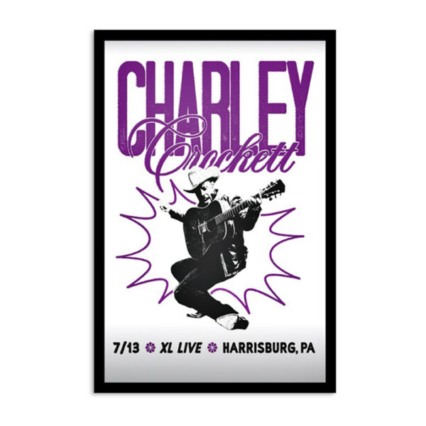 Charley Crockett July 13 2024 Tour Harrisburg Pa Poster