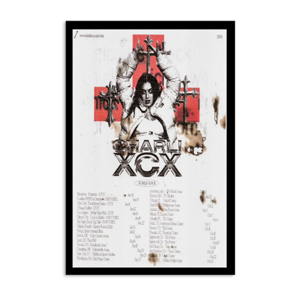 Charli Xcx World Tour 24 Poster