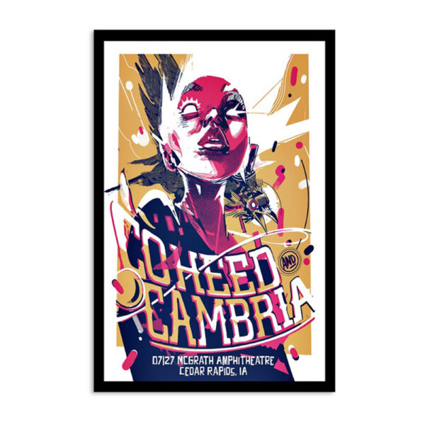 Coheed And Cambria Mcgrath Amphitheatre Cedar Rapids Ia July 27 2024 Poster