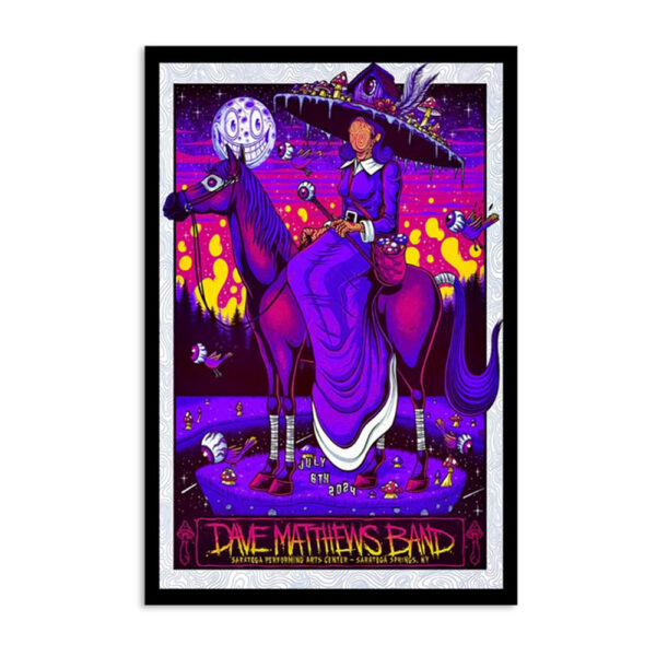 Dave Matthews Band Spac Saratoga Springs Ny July 6 2024 Poster