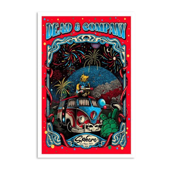 Dead And Company Jul 4 2024 Sphere Las Vegas Nv Poster
