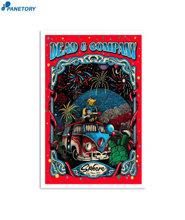 Dead And Company Jul 4 2024 Sphere Las Vegas Nv Poster