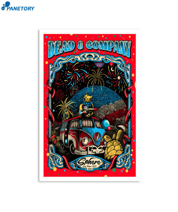 Dead & Company Sphere Las Vegas Nv July 4 2024 Poster