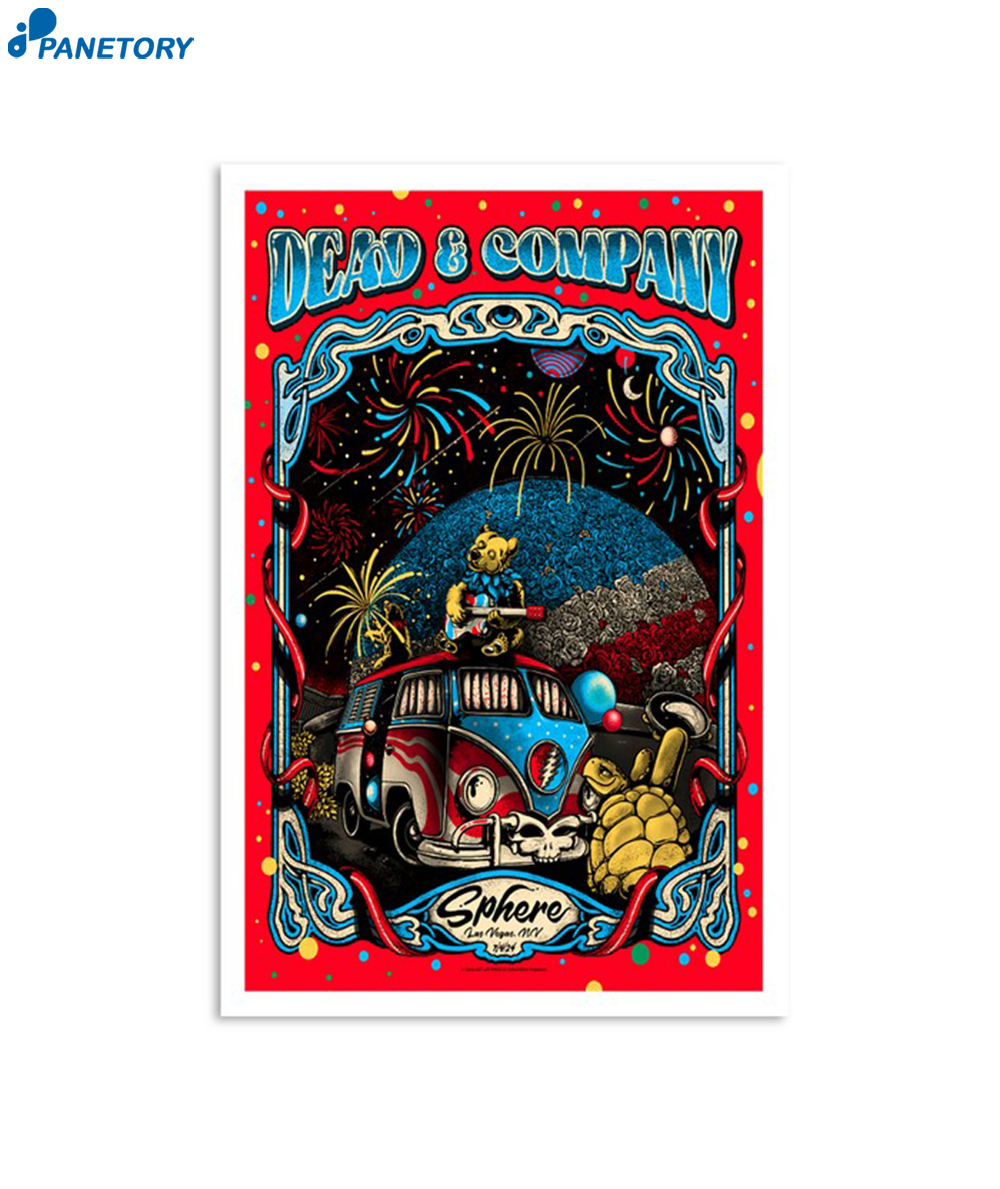Dead & Company Sphere Las Vegas Nv July 4 2024 Poster 2 Dead & Company Sphere Las Vegas Nv July 4 2024 Poster