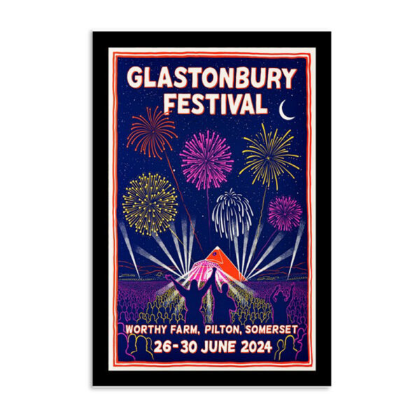 Glastonbury June 26-30 2024 Festival Pilton Somerset Poster