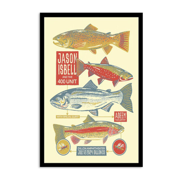 Jason Isbell And The 400 Unit July 12 2024 Dillon Amphitheater Dillon CO Poster