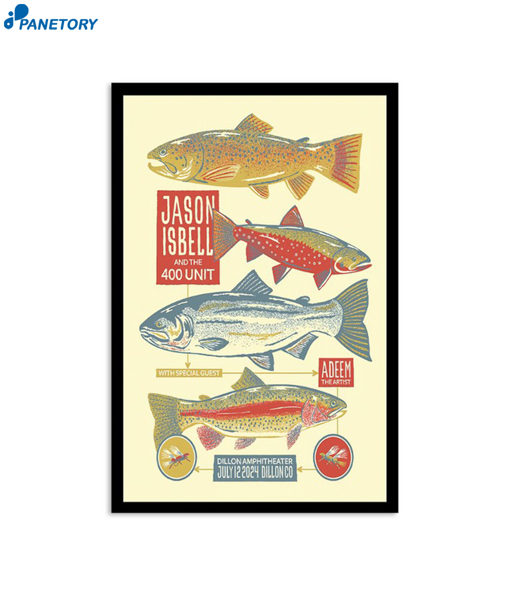 Jason Isbell And The 400 Unit July 12 2024 Dillon Amphitheater Dillon CO Poster 2 Jason Isbell And The 400 Unit July 12 2024 Dillon Amphitheater Dillon Co Poster