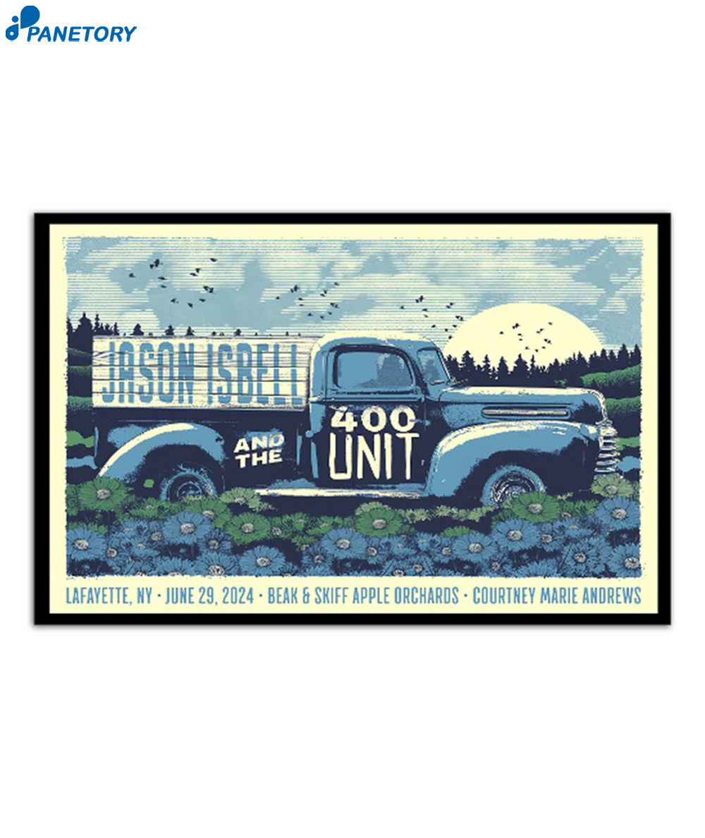 Jason Isbell And The 400 Unit June 29 2024 Lafayette Ny Poster 2 Jason Isbell And The 400 Unit June 29 2024 Lafayette Ny Poster