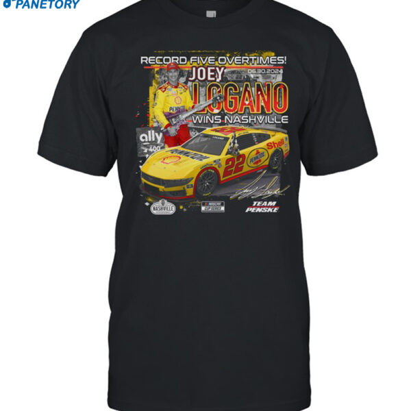 Joey Logano Ally 400 Race Checkered Flag Sports Nascar Shirt