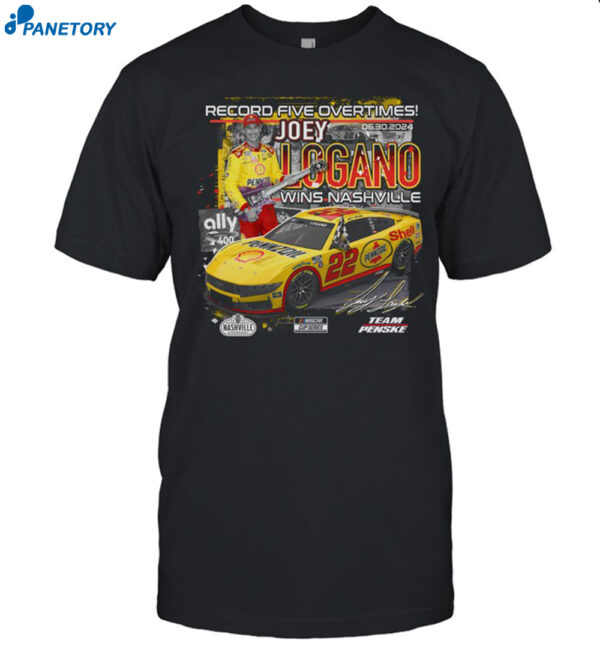 Joey Logano Ally 400 Race Checkered Flag Sports Nascar Shirt