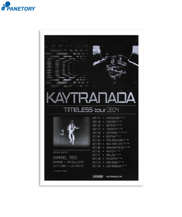 Kaytranada Timeless Tour 2024 Poster