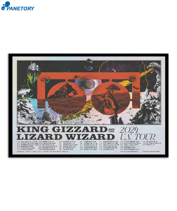 King Gizzard And The Lizard Wizard Us Tour 2024 Poster