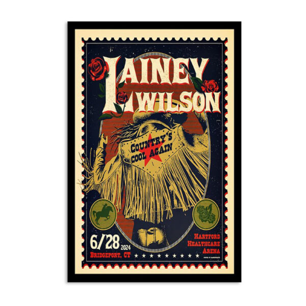Lainey Wilson Hartford Healthcare Amphitheater Bridgeport CT June 28 2024 Poster