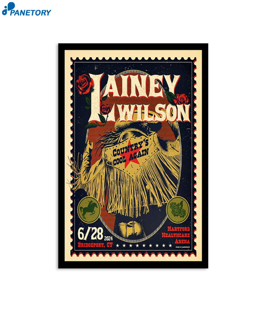 Lainey Wilson Hartford Healthcare Amphitheater Bridgeport CT June 28 2024 Poster 2 Lainey Wilson Hartford Healthcare Amphitheater Bridgeport Ct June 28 2024 Poster