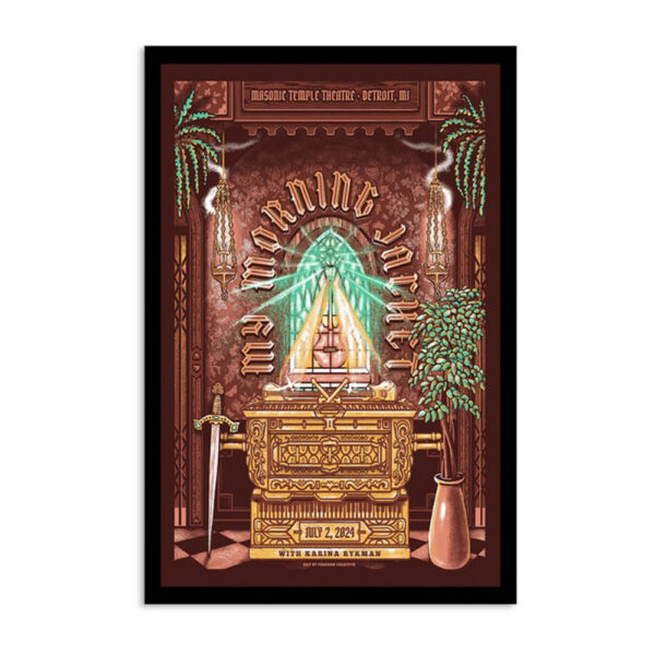 My Morning Jacket Masonic Temple Theatre Detroit Mi July 2 2024 Poster