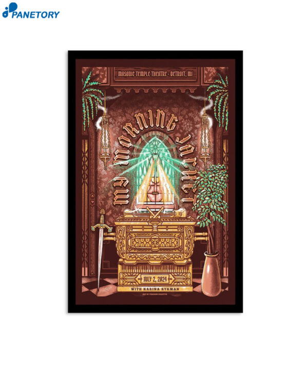 My Morning Jacket Masonic Temple Theatre Detroit Mi July 2 2024 Poster