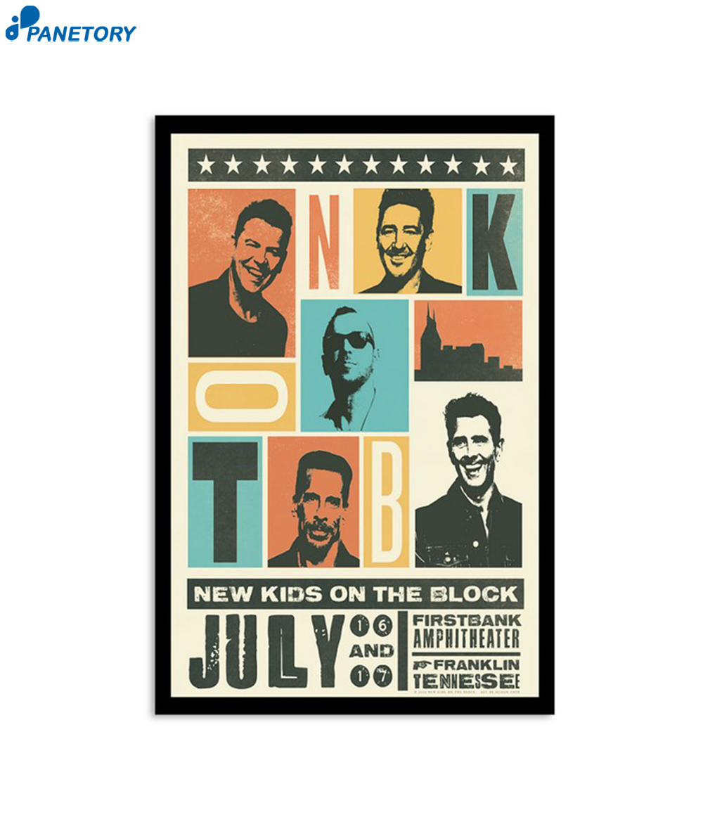 New Kid On The Block Firstbank Amphitheater Franklin Tn July 16 17 2024 Poster 2 New Kid On The Block Firstbank Amphitheater Franklin Tn July 16-17 2024 Poster