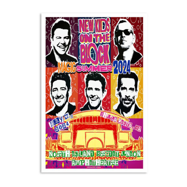 New Kids On The Blocks July 7 2024 Chula Vista Ca Poster