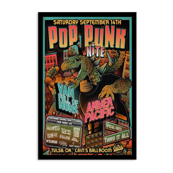 Pop Punk Nite Cain's Ballroom Tulsa Ok Sep 14 2024 Poster
