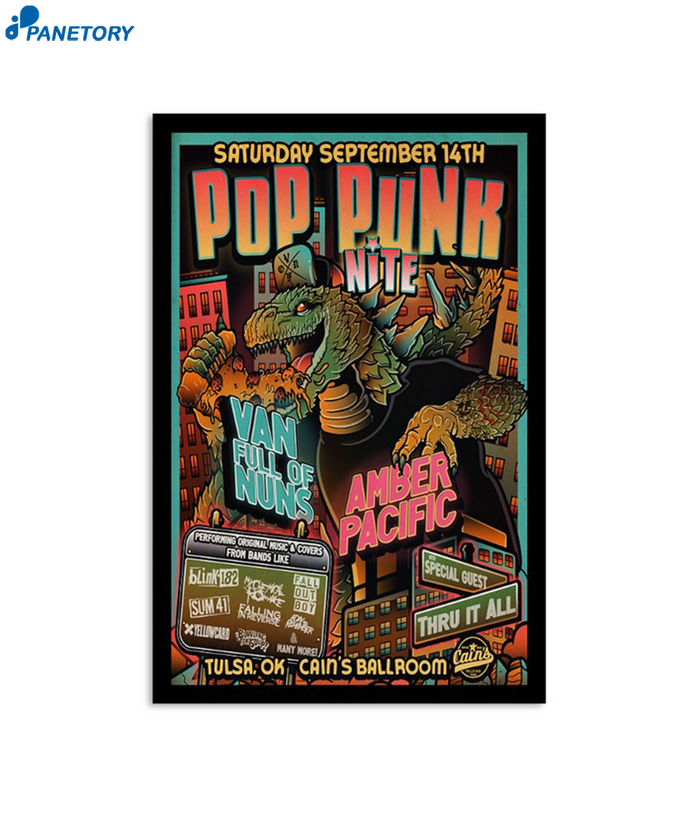 Pop Punk Nite Cain's Ballroom Tulsa Ok Sep 14 2024 Poster 2 Pop Punk Nite Cain's Ballroom Tulsa Ok Sep 14 2024 Poster