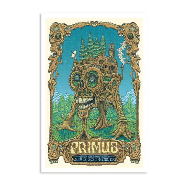 Primus July 13 2024 Hayden Homes Amphitheater Bend OR Poster