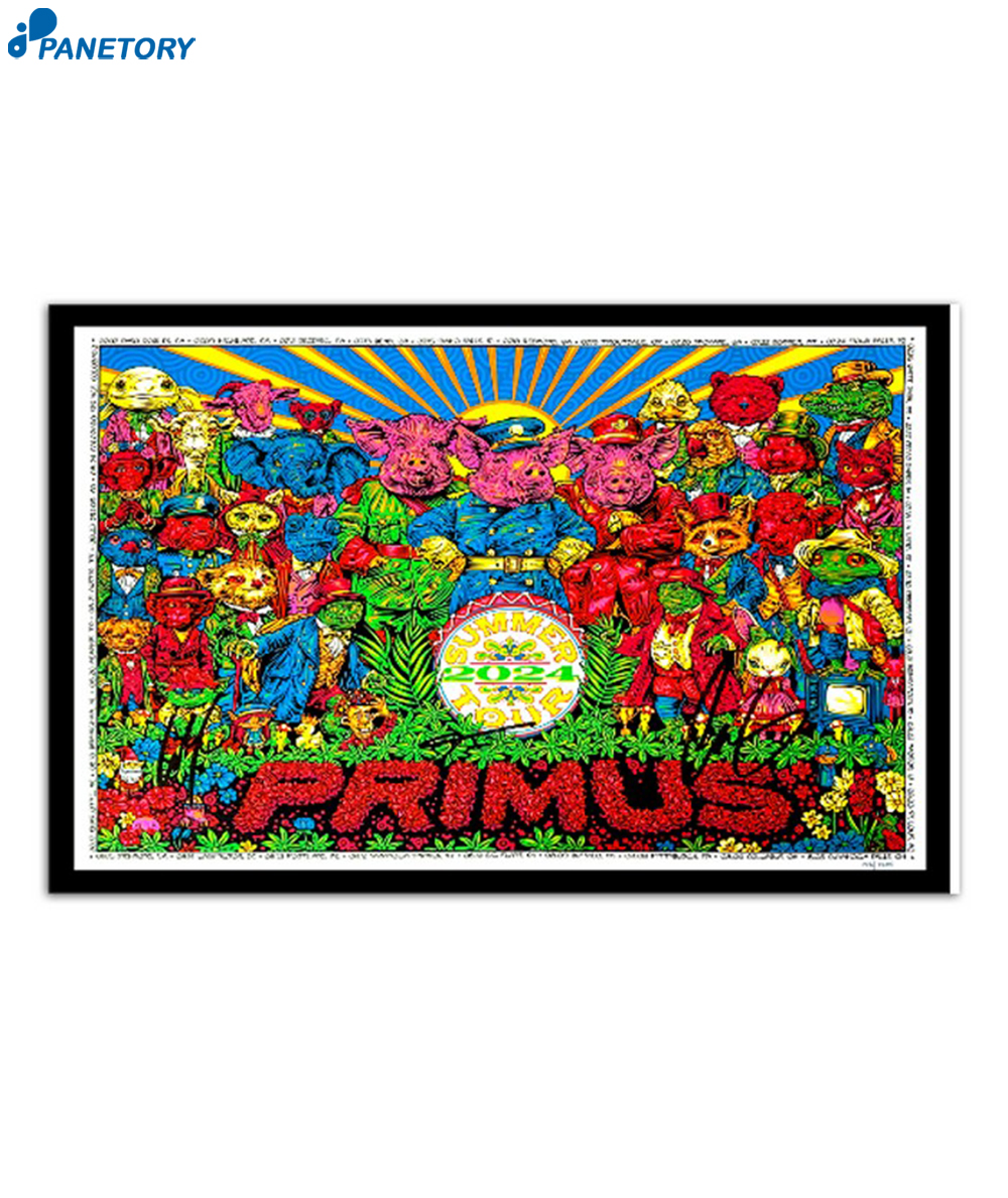 Primus Summer Tour 2024 Poster 2 Primus Summer Tour 2024 Poster