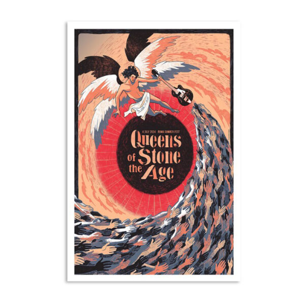 Queens Of The Stone Age Cavea Rome Italy July 4 2024 Poster