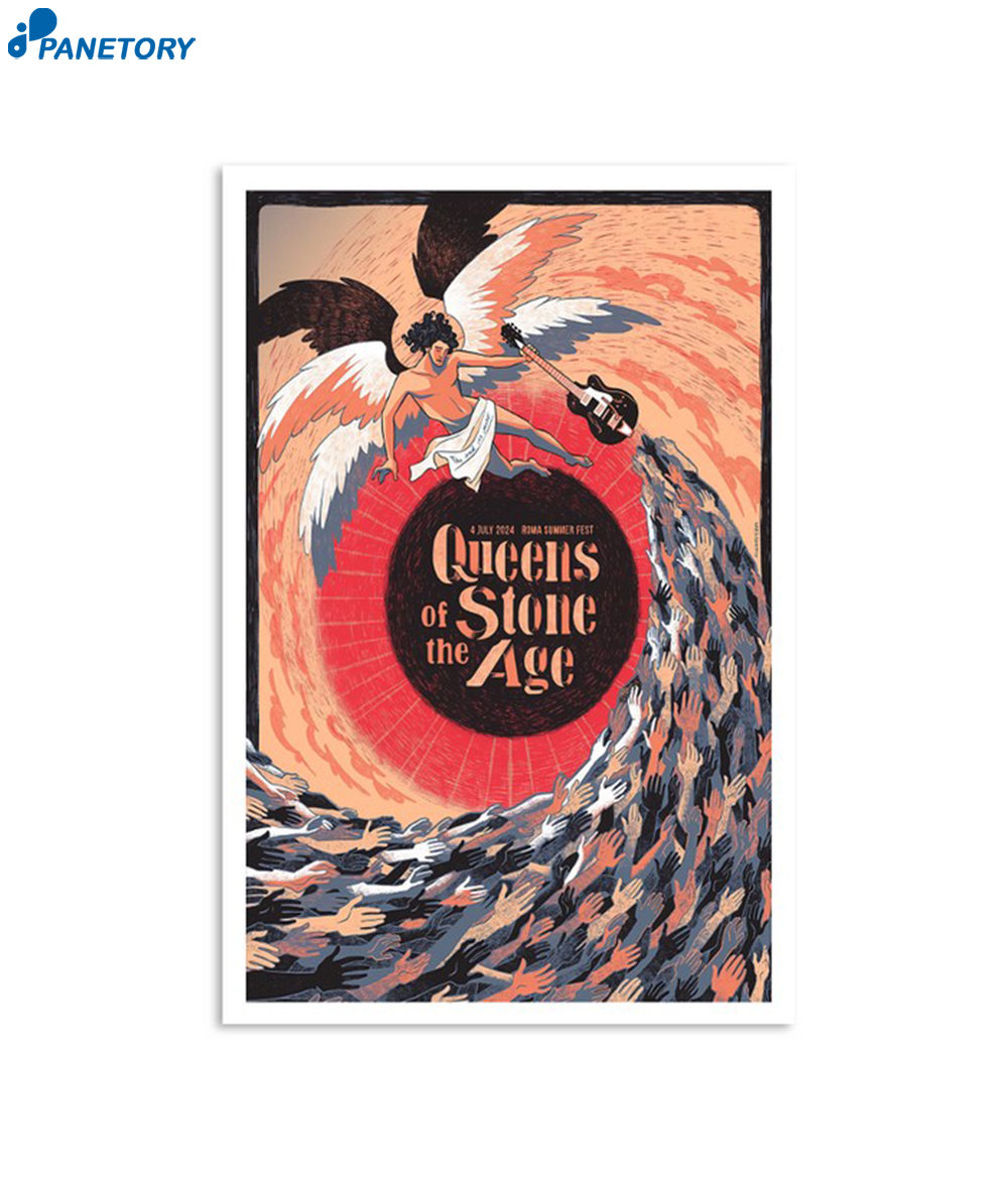 Queens Of The Stone Age Cavea Rome Italy July 4 2024 Poster 2 Queens Of The Stone Age Cavea Rome Italy July 4 2024 Poster