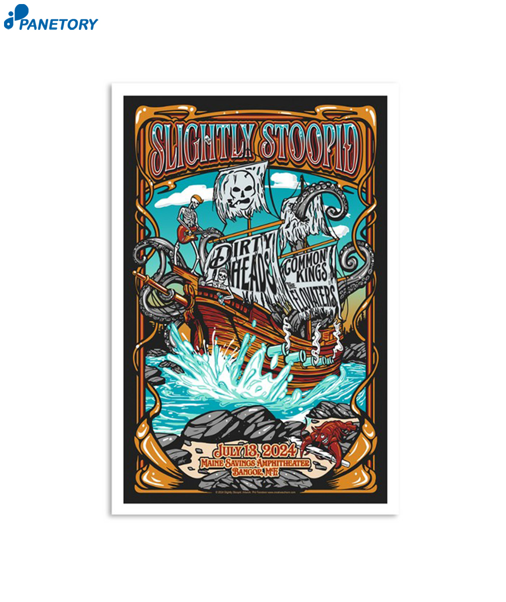 Slightly Stoopid July 13 2024 Maine Savings Amphitheater Bangor ME Poster 2 Slightly Stoopid July 13 2024 Maine Savings Amphitheater Bangor Me Poster