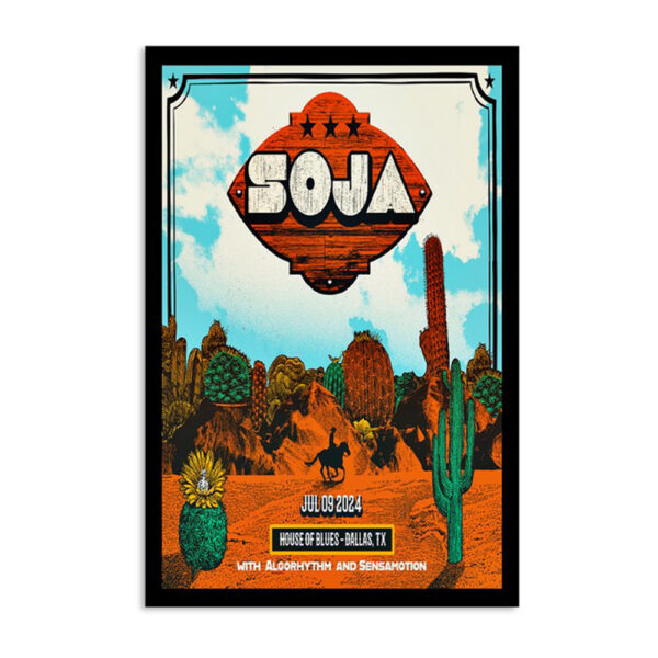 Soja House Of Blues Dallas Tx July 9 2024 Poster