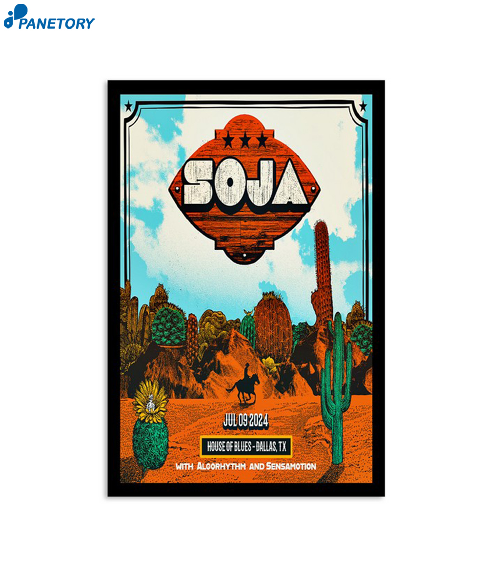 Soja House Of Blues Dallas Tx July 9 2024 Poster 2 Soja House Of Blues Dallas Tx July 9 2024 Poster