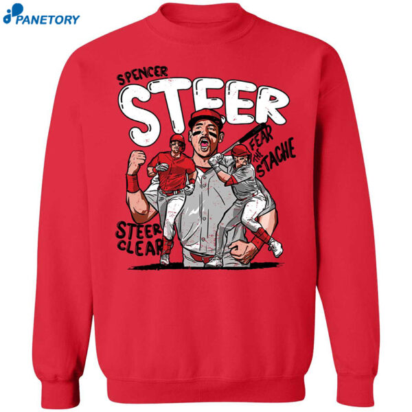 Steer Clear Fear The Stache Of Spencer Steer Shirt 1