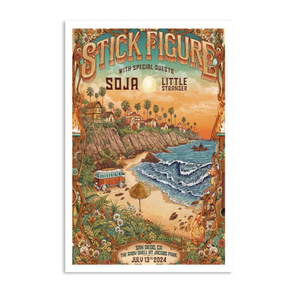 Stick Figure July 13 2024 The Rady Shell At Jacobs Park San Diego CA Poster