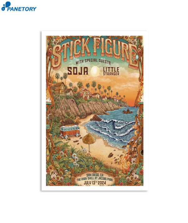 Stick Figure July 13 2024 The Rady Shell At Jacobs Park San Diego CA Poster