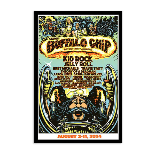 Sturgis Buffalo August 2-11 2024 Chip Festival Sturgis South Dakota Poster