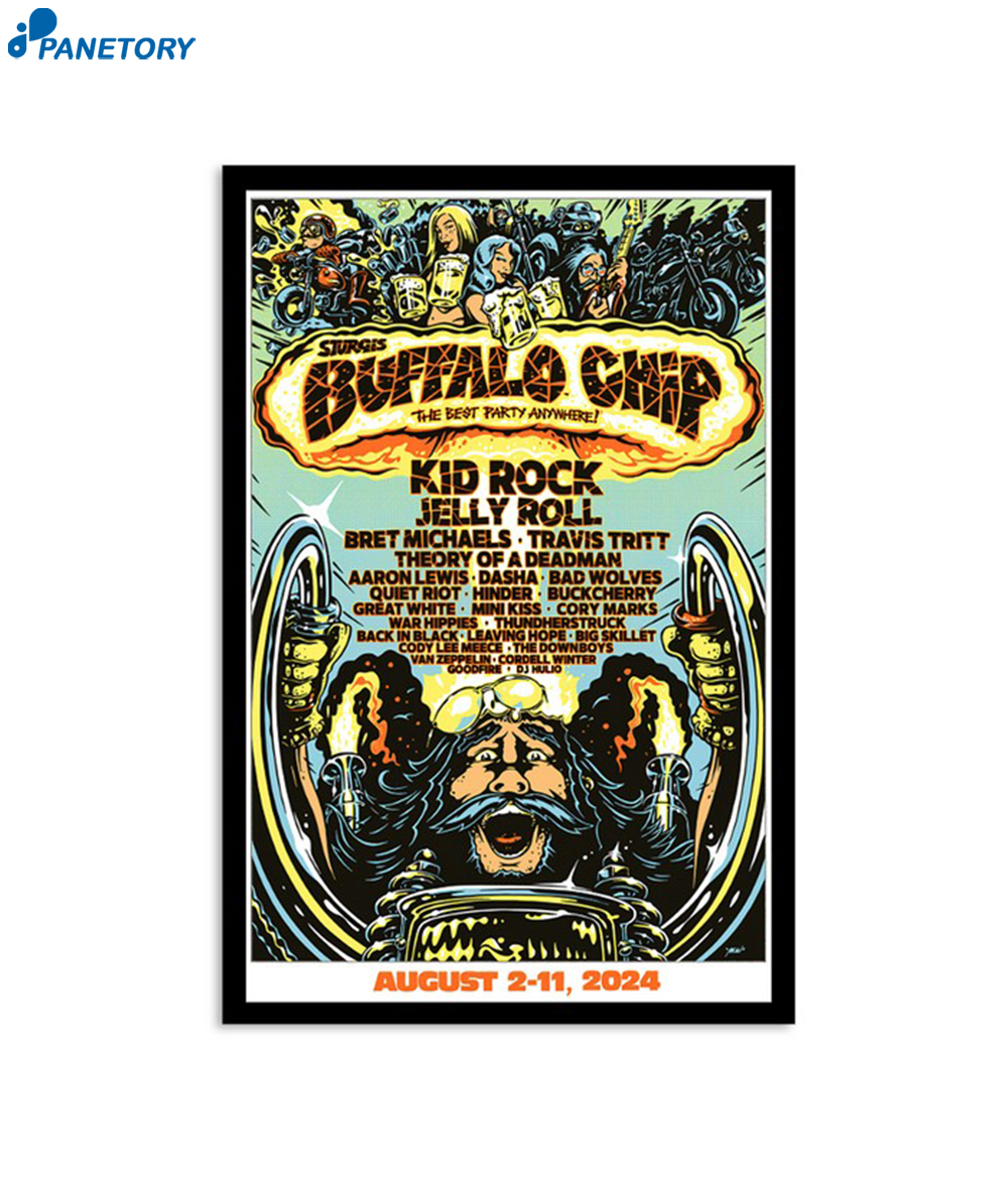 Sturgis Buffalo August 2-11 2024 Chip Festival Sturgis South Dakota Poster 2 Sturgis Buffalo August 2-11 2024 Chip Festival Sturgis South Dakota Poster