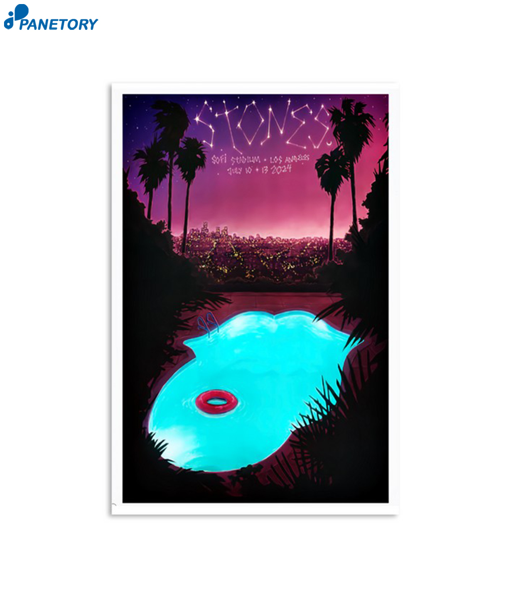 The Rolling Stones July 10-13 2024 Sofi Stadium Inglewood CA Poster 2 The Rolling Stones July 10-13 2024 Sofi Stadium Inglewood Ca Poster