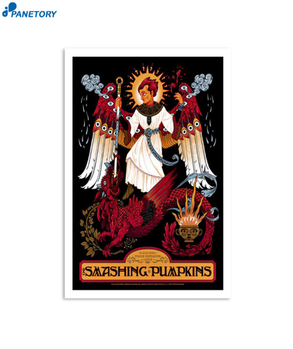 The Smashing Pumpkins Piazza Napoleone Lucca Italy July 6 2024 Poster