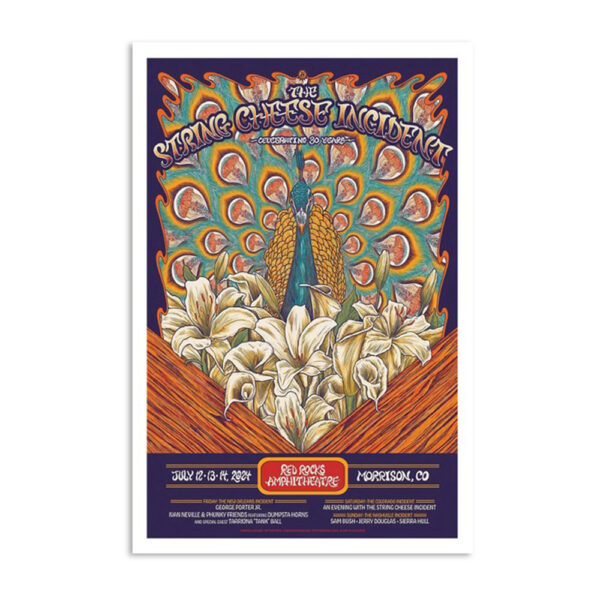 The String Cheese Incident July 12-14 2024 Red Rocks Amphitheatre Morrison CO Poster