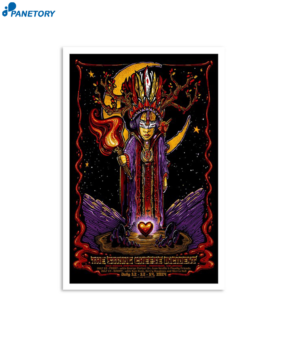 The String Cheese Incident July 12-14 2024 Red Rocks Morrison CO Poster 2 The String Cheese Incident July 12-14 2024 Red Rocks Morrison Co Poster