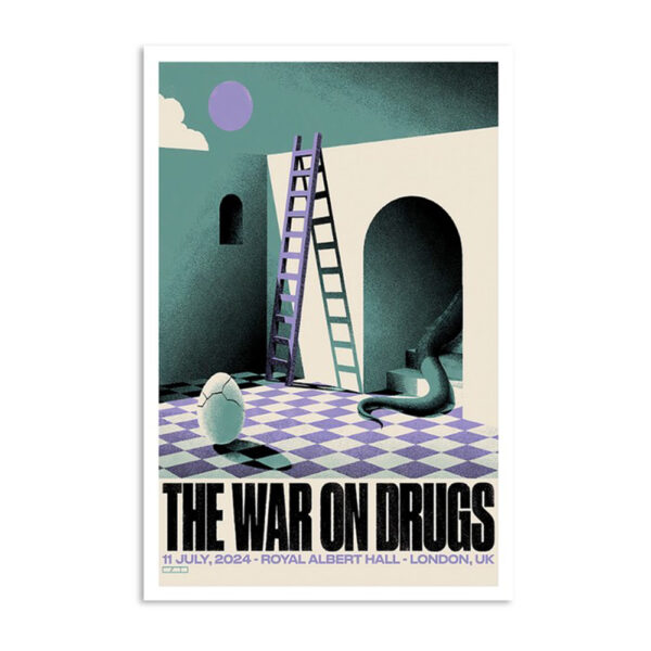 The War On Drugs Royal July 11 2024 Albert Hall London Uk Poster