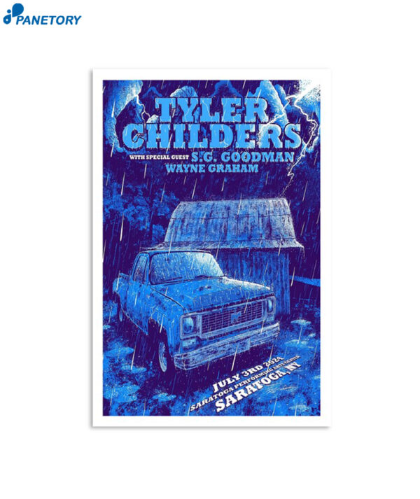 Tyler Childers Saratoga Performing Arts Center Saratoga Springs NY July 3 2024 Poster