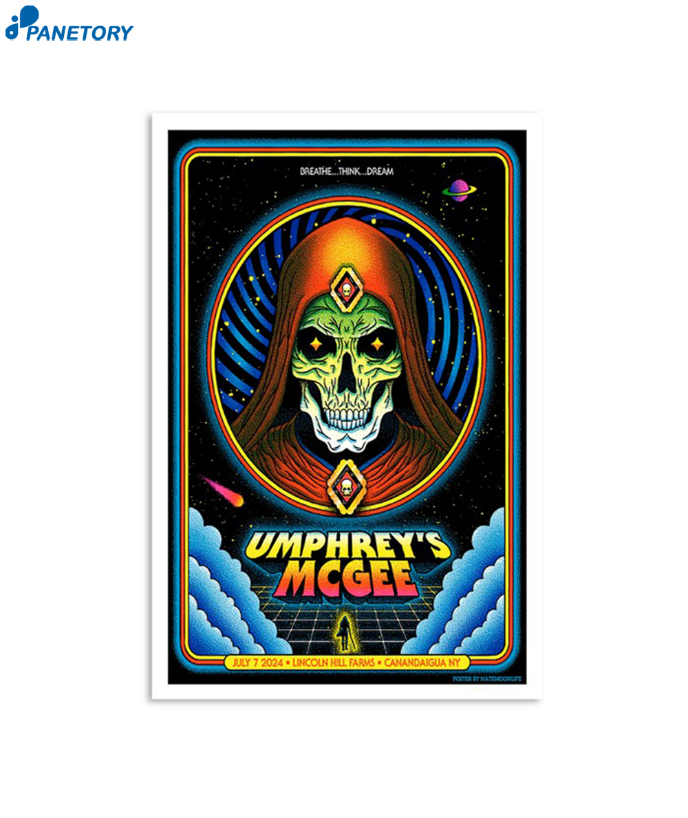 Umphrey’s Mcgee July 7 2024 Lincoln Hill Farms Canadaigua NY Poster 2 Umphrey’s Mcgee July 7 2024 Lincoln Hill Farms Canadaigua Ny Poster