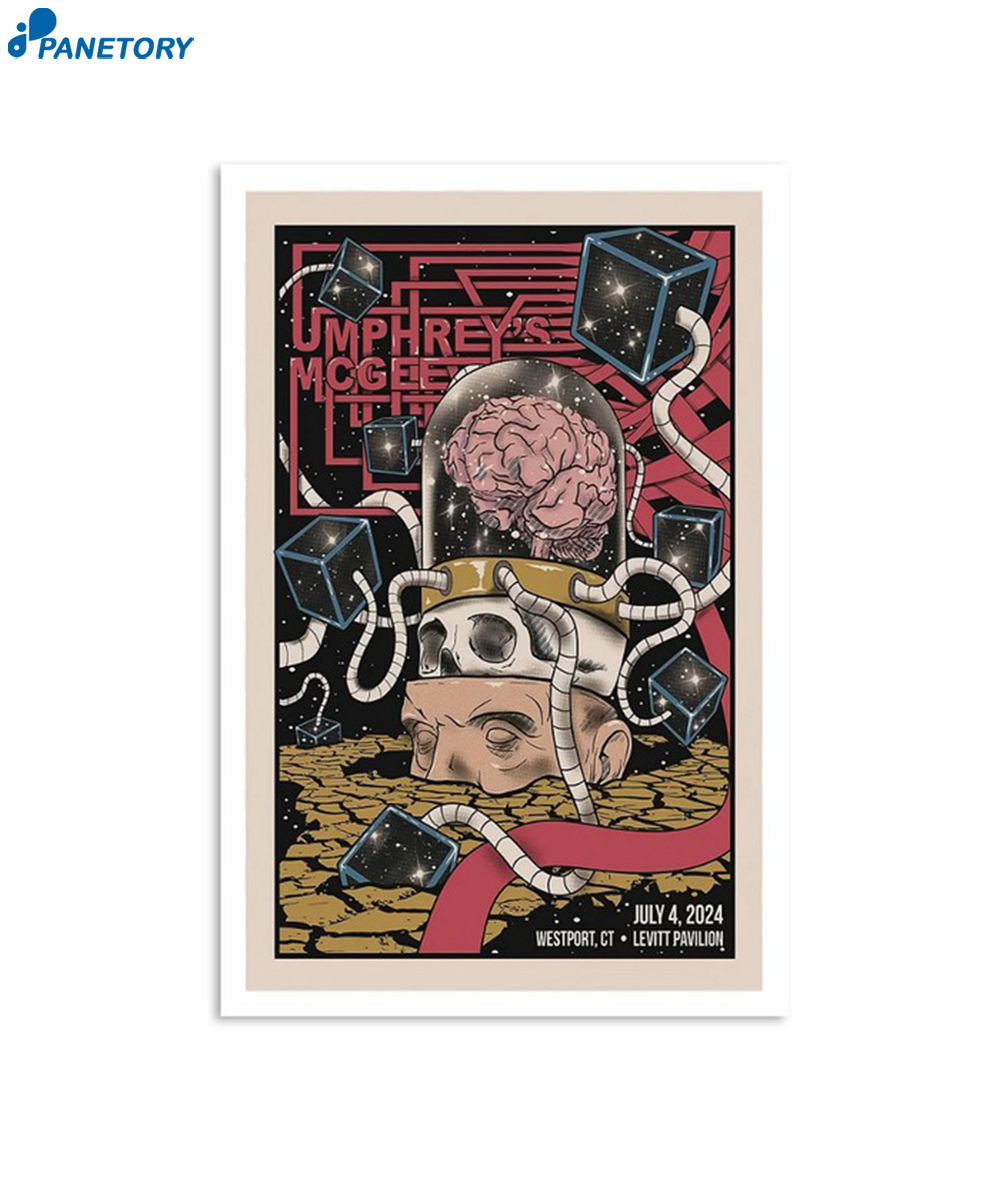 Umphrey's Mcgee Levitt Pavilion Westport Ct July 4 2024 Poster 2 Umphrey's Mcgee Levitt Pavilion Westport Ct July 4 2024 Poster