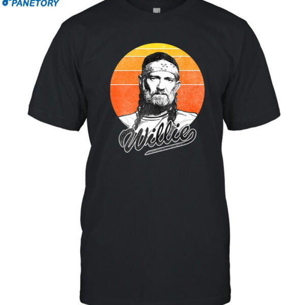 Willie Nelson Sunset Photo Shirt